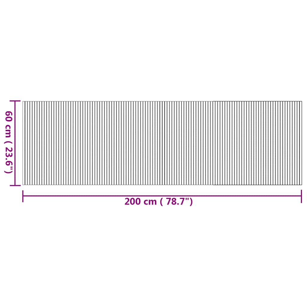 Carpet Rectangular Natural 60x200 cm Bamboo