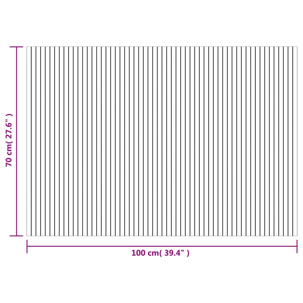 Tapis Rectangulaire Gris 70x100 cm Bambou