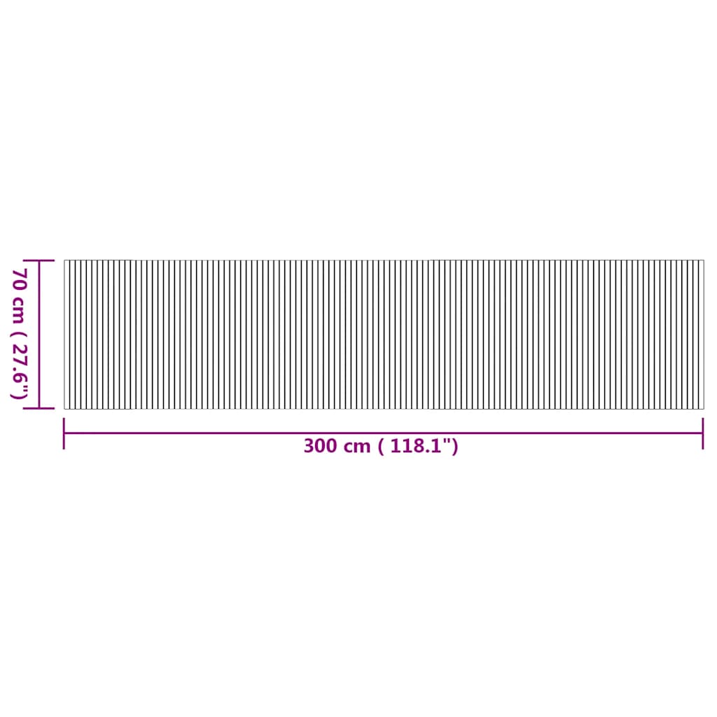 Carpet Rectangular Natural 70x300 cm Bamboo
