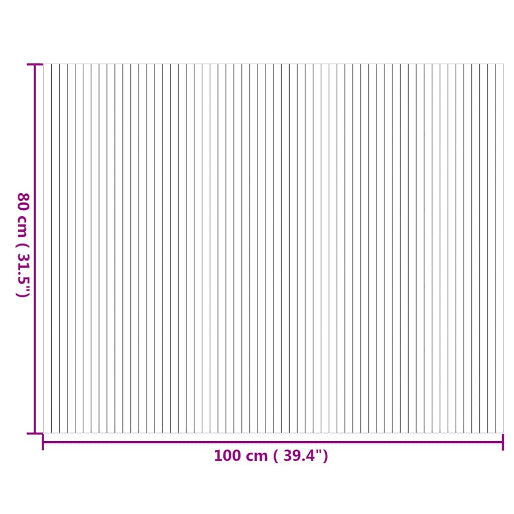 Bamboo Rectangular Rug Natural 80x100 cm