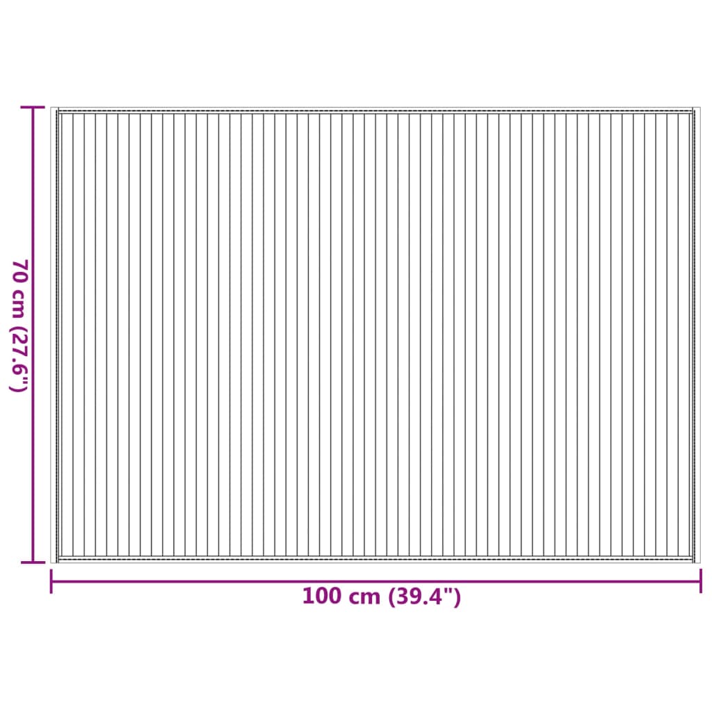 Carpet Rectangular Black 70x100 cm Bamboo