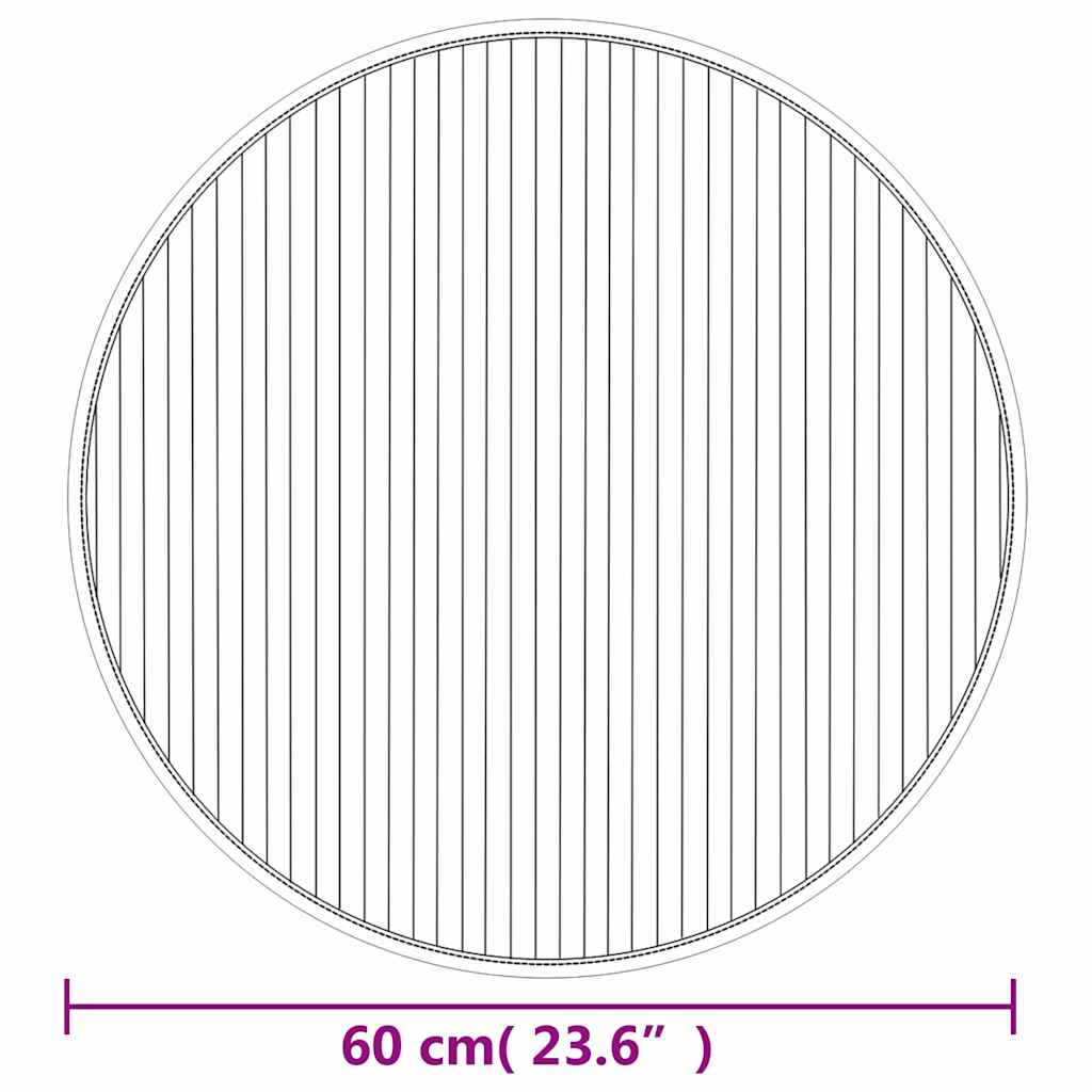 Tapis rond clair naturel 60 cm Bambou