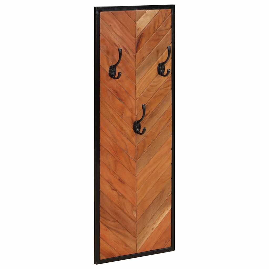 Wall Coat Rack 2 Pcs. 35x1x90 cm Solid Acacia Wood