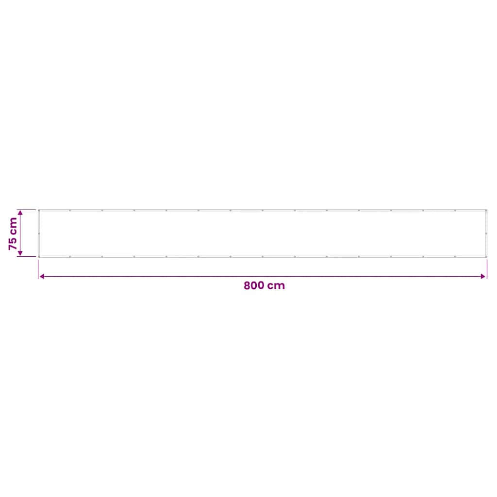 Balkon-Sichtschutz Creme 75x800 cm 100 % Polyester-Oxford