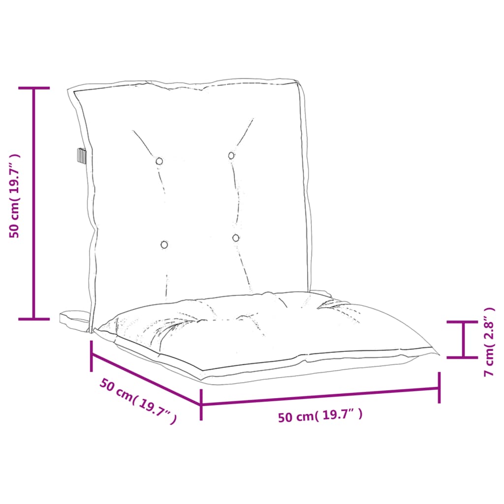Coussins bas dossier 6 pcs. Mélange crème 100x50x7 cm Tissu