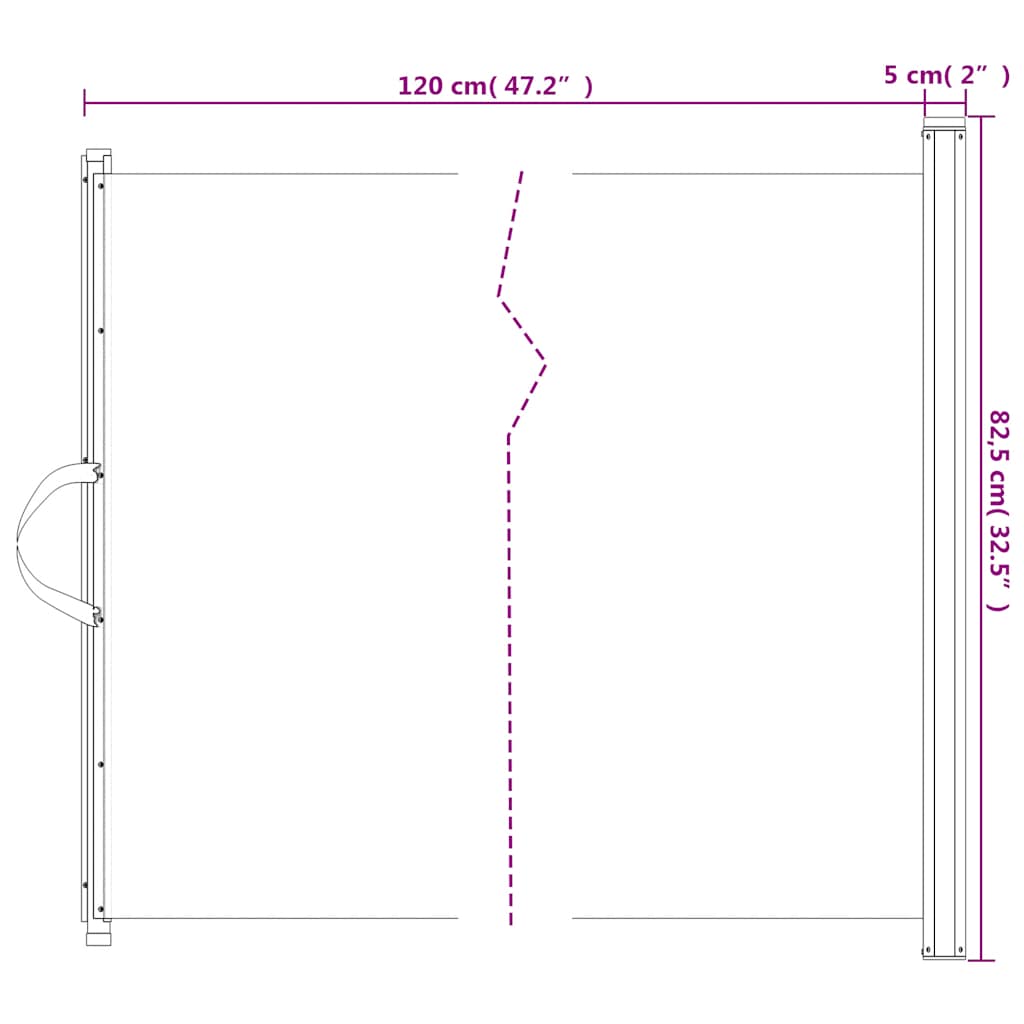 Retractable Pet Barrier Black 82.5x125 cm
