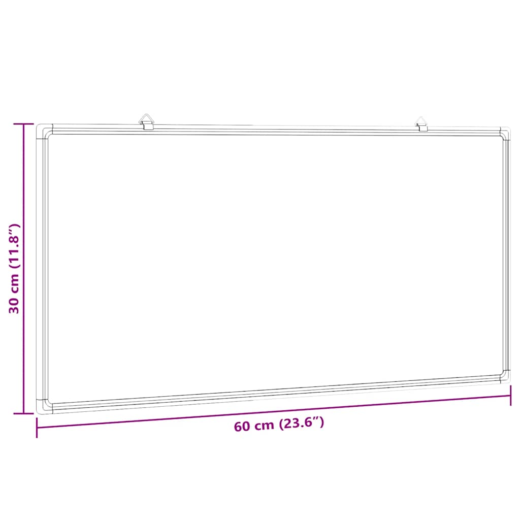 Tableau blanc magnétique 60x30x1,7 cm Aluminium