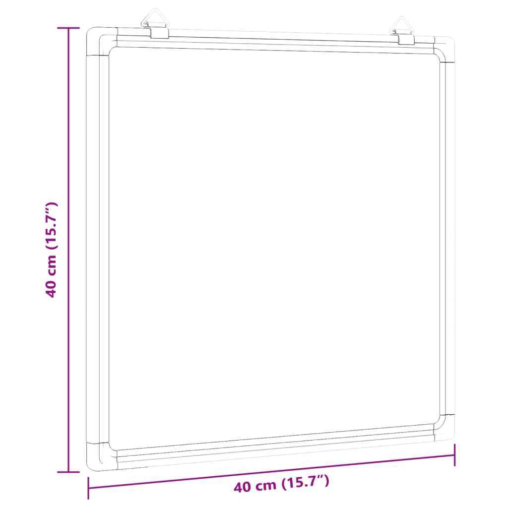 Tableau blanc magnétique 40x40x1,7 cm Aluminium