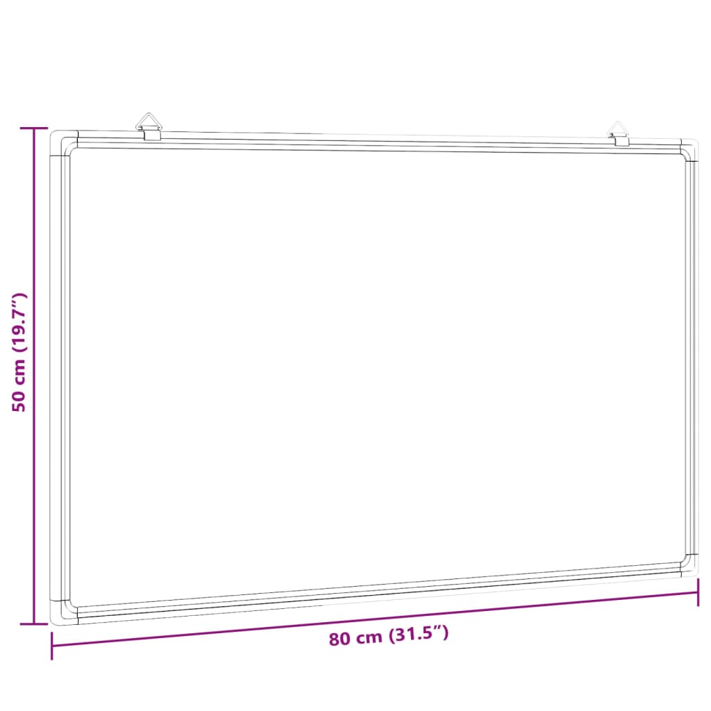 Magnetic Whiteboard 80x50x1.7 cm Aluminum