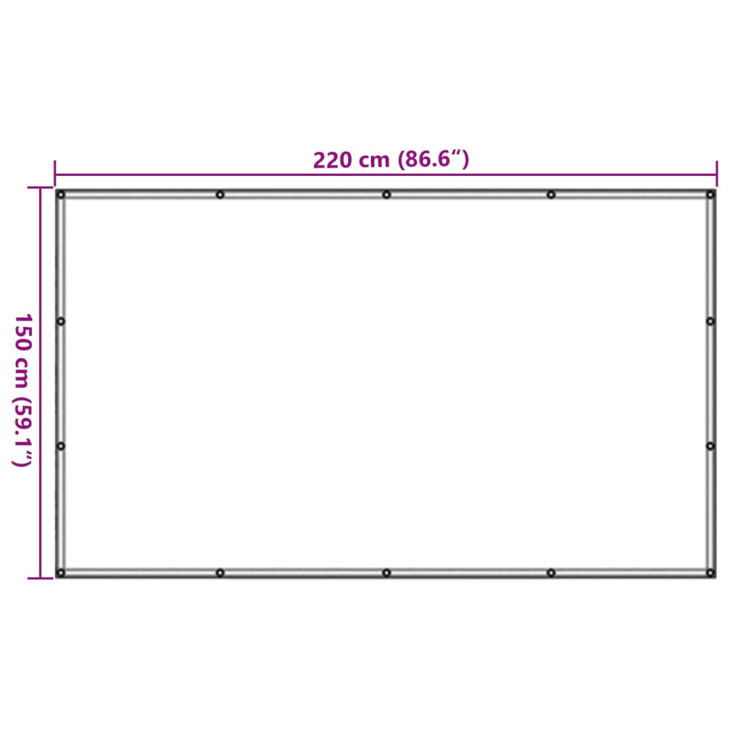 Filet de remorque vert 1,5x2,2 m PEHD