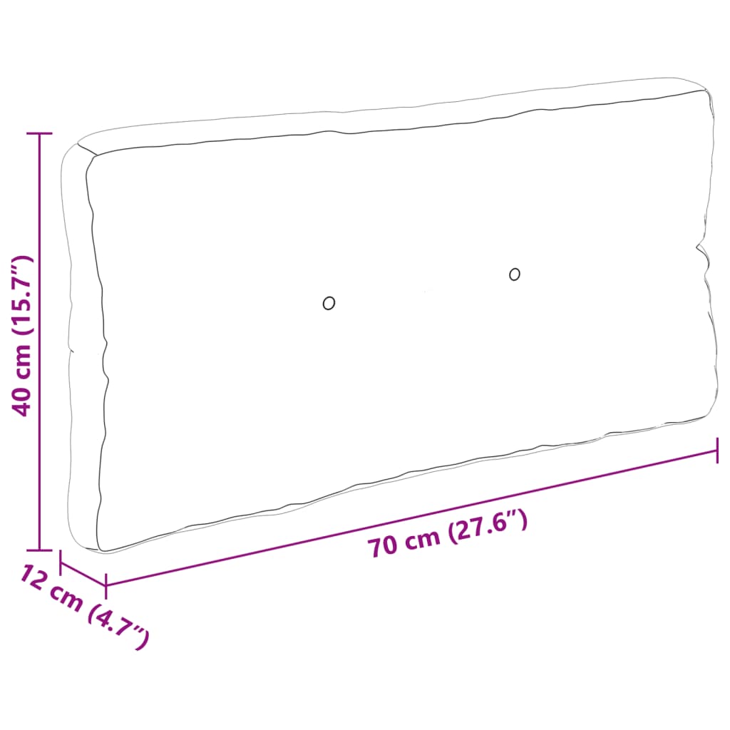 Coussin de palette 5 pièces rouge tissu