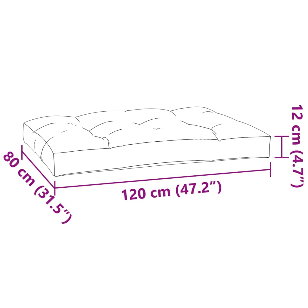 7-Piece Pallet Cushion Set, Grey Fabric