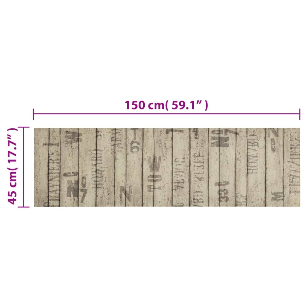 Tapis de cuisine lavable Clôture 45x150 cm Velours