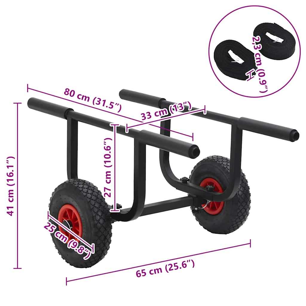 Chariot de kayak 90 kg Aluminium