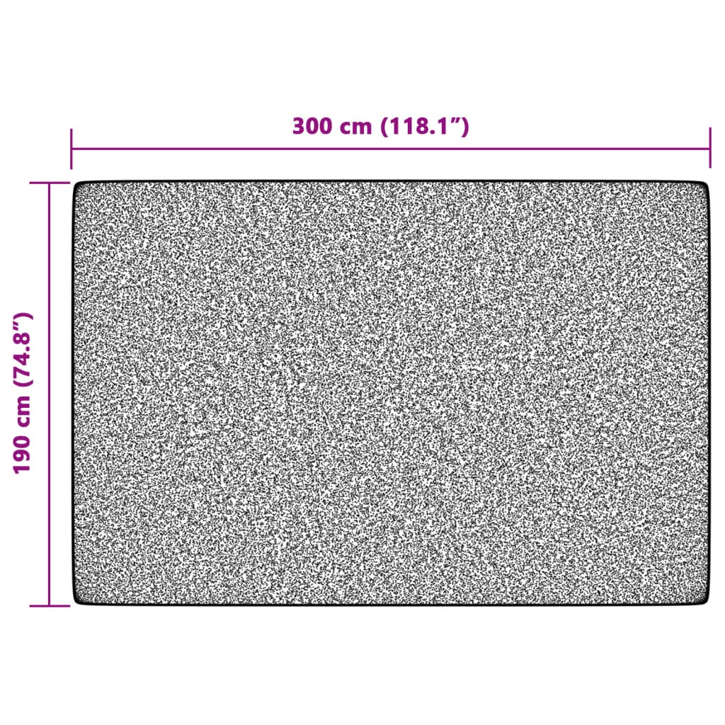 Short Pile Multi-colored Rug 190x300 cm Non-slip