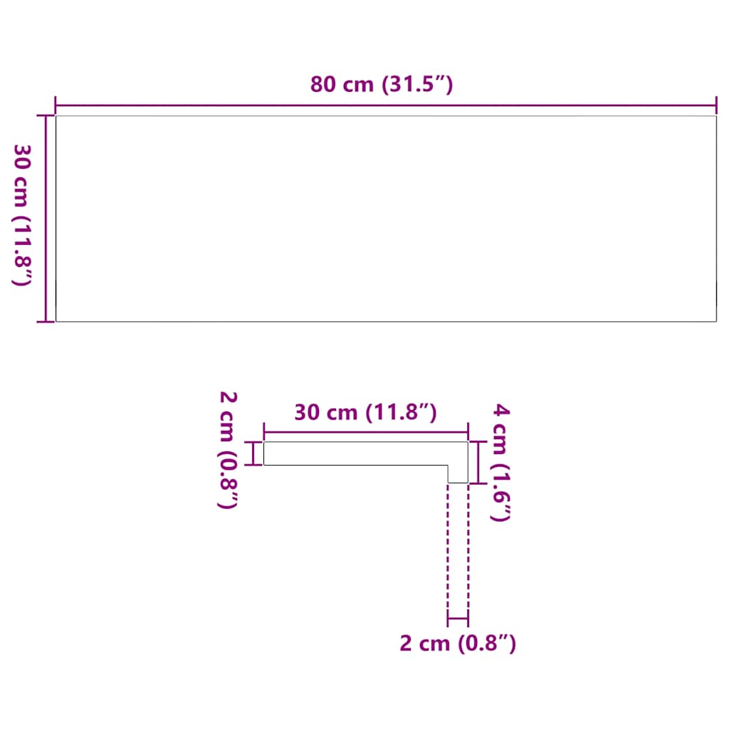 Stair Treads 2 pcs. Dark Brown 80x30x2 cm Solid Oak Wood