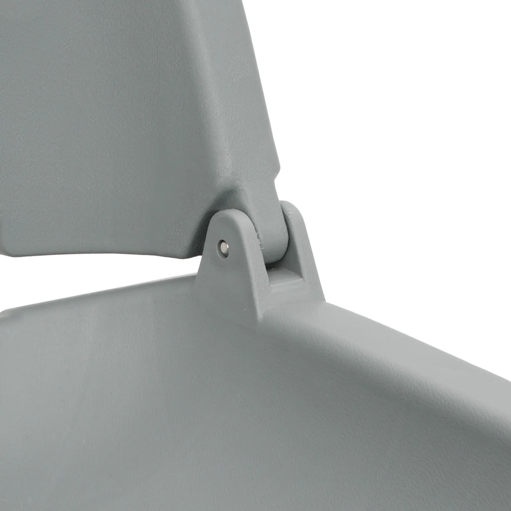 2-tlg. Bootssitz-Set Klappbar Kein Kissen Grau 48x51x41 cm
