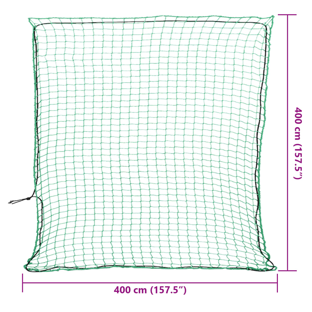 Filet de remorque avec tendeur élastique vert 4x4 m PP