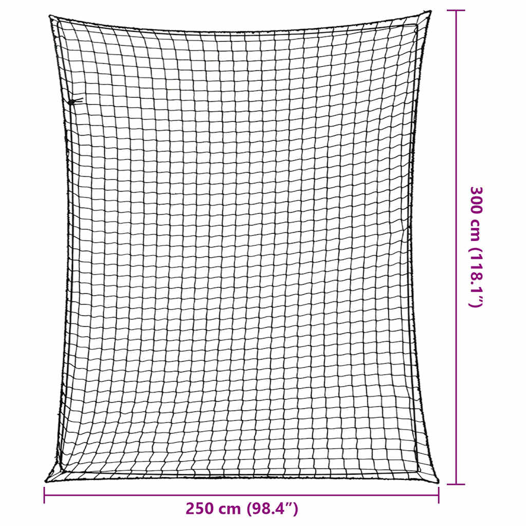Anhängernetz mit Gummiseil Schwarz 3x2,5 m PP