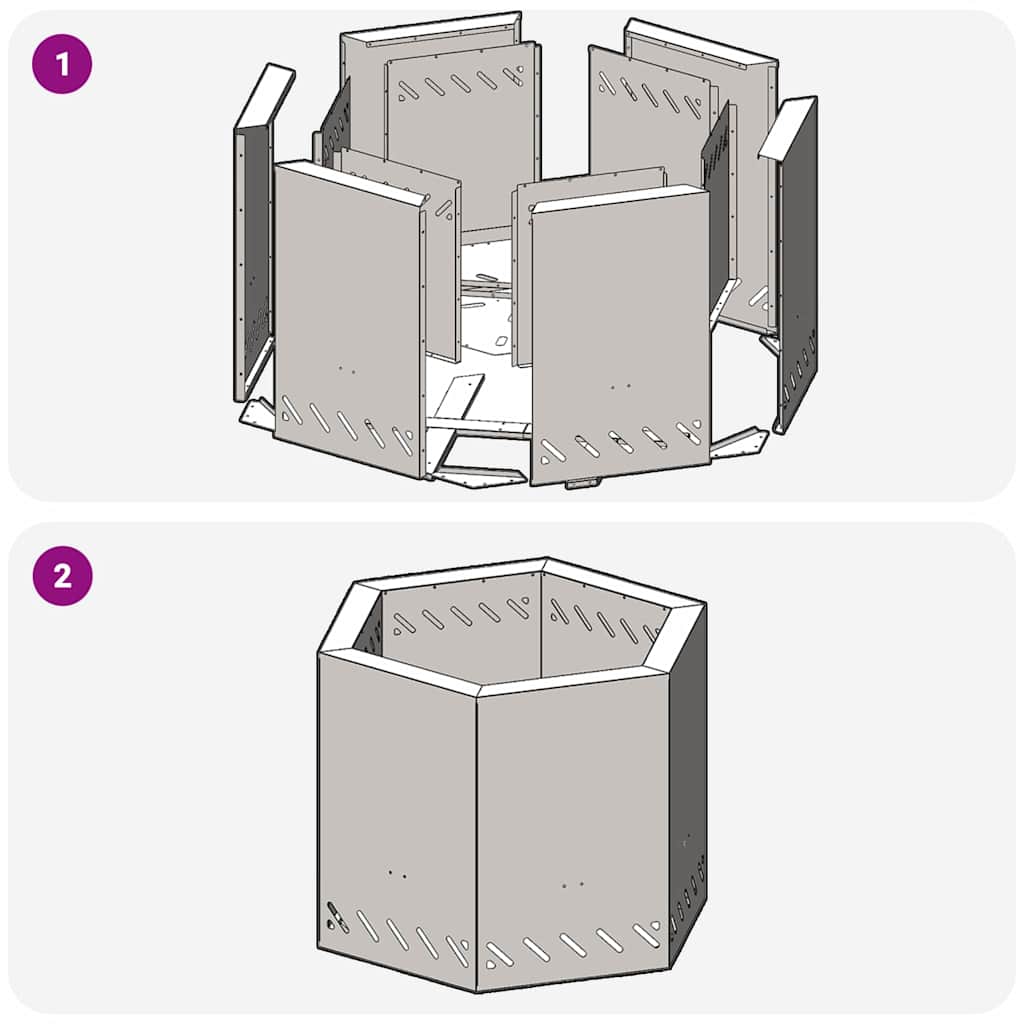 Rauchfreier Feuerkorb Braun 58 x 58 x 51 cm Wetterfeststahl