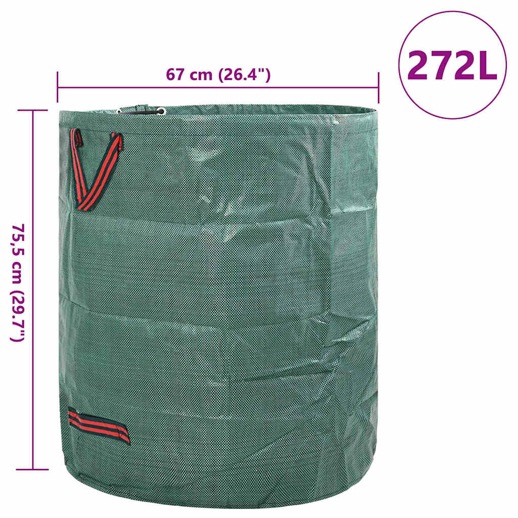 Sacs à déchets de jardin 12 pcs Vert 67 x 67 x 75,5 cm Polypropylène