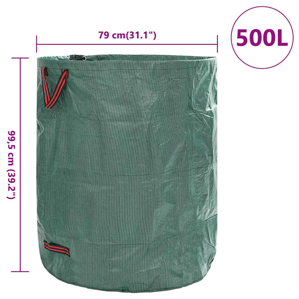 Sacs à déchets de jardin 12 pcs vert 79 x 79 x 99,5 cm polypropylène