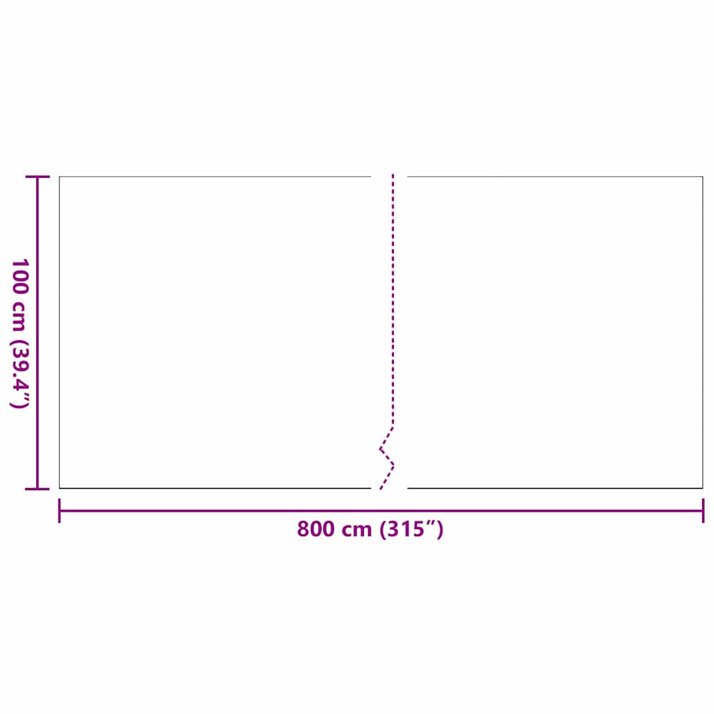 Artificial Grass Black 1500 x 100 x 4 cm Polypropylene
