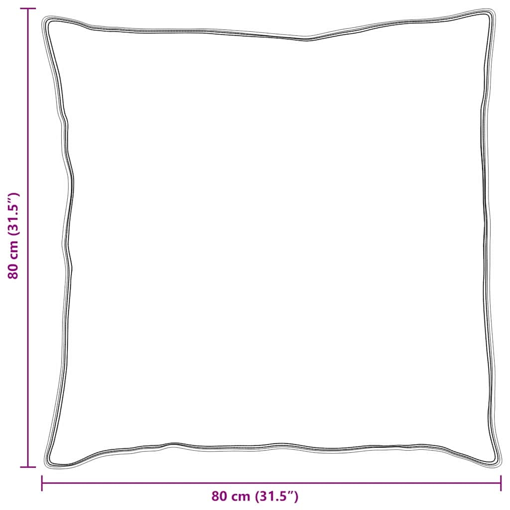 Pillows with pillowcases 2 pcs White 80 x 80 cm Feather