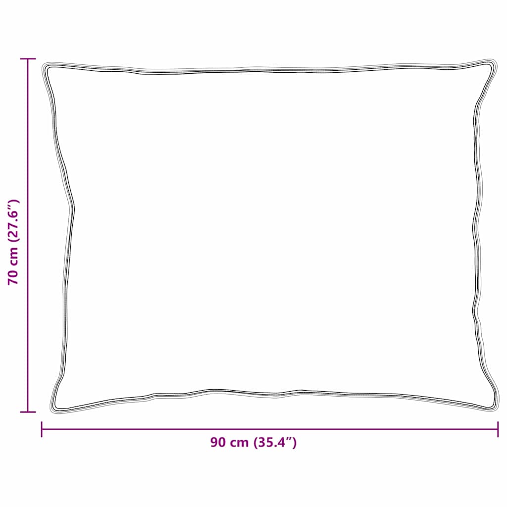 Kopfkissen mit Kissen 2 pcs Weiß 70 x 90 cm Baumwolle