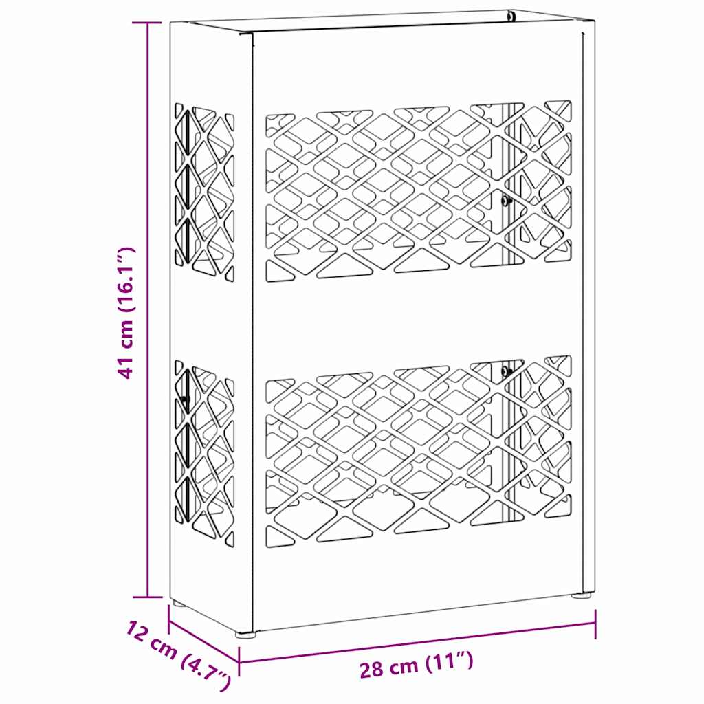Parasol holder pink 28 x 12 x 41 cm steel