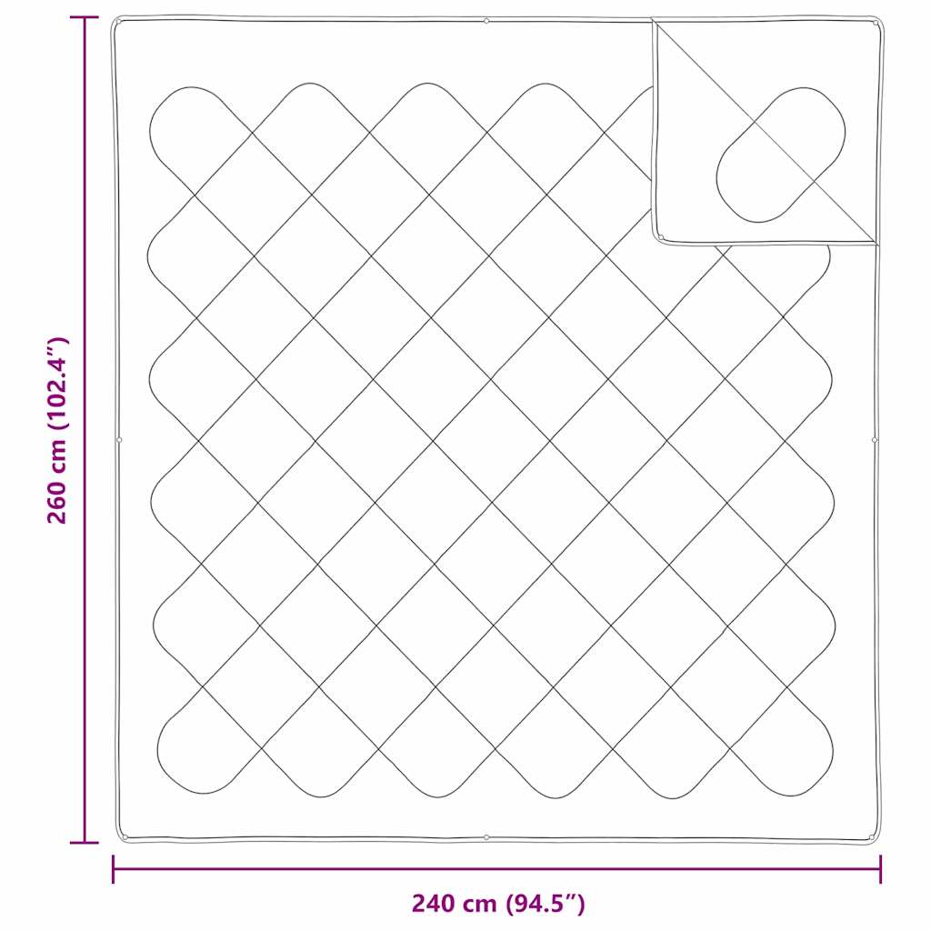 2-in-1 Bettdecke Weiß 240 x 260 cm Polyester