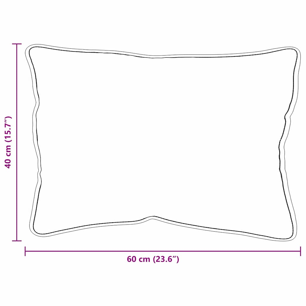 Pillow with Cushion White Cotton and Polyester