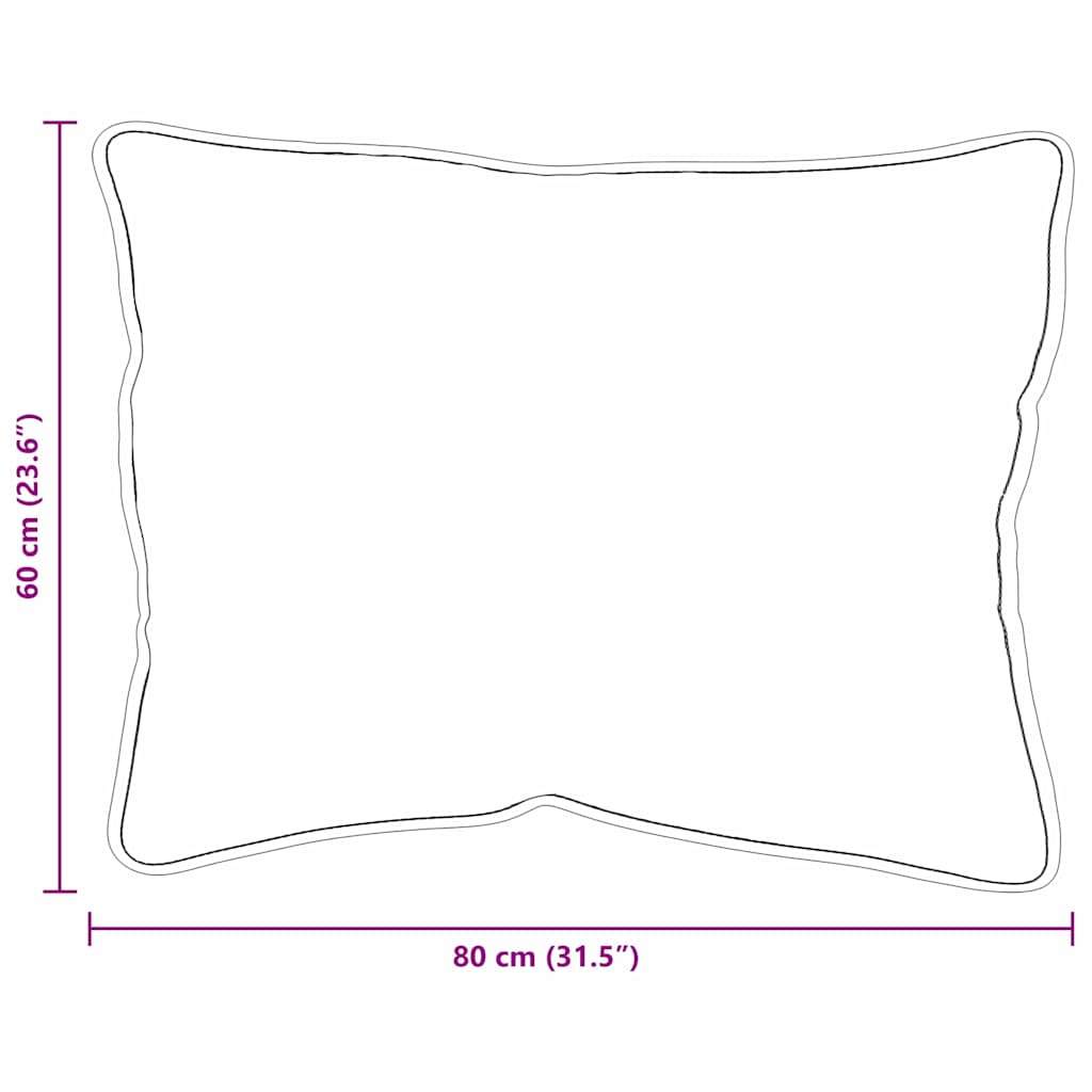 Oreiller avec oreillers 2 pcs Blanc 61 x 41 x 20 cm Polyester
