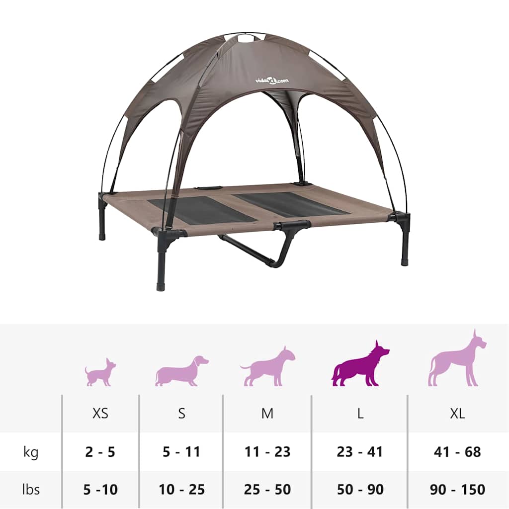 Hundebett Braun 92 x 77 x 82,5 cm Stahl