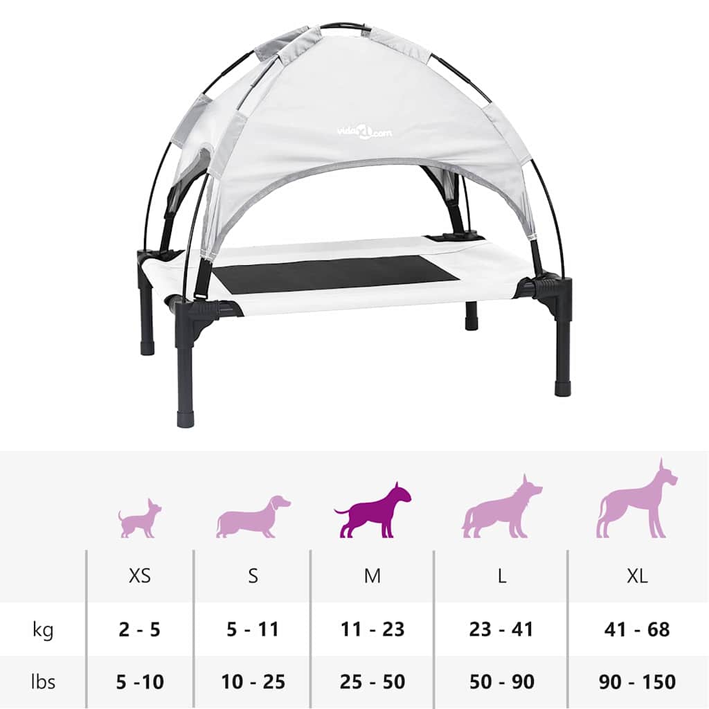 Hundebett Silber Grau 76 x 62 x 70,5 cm Stahl