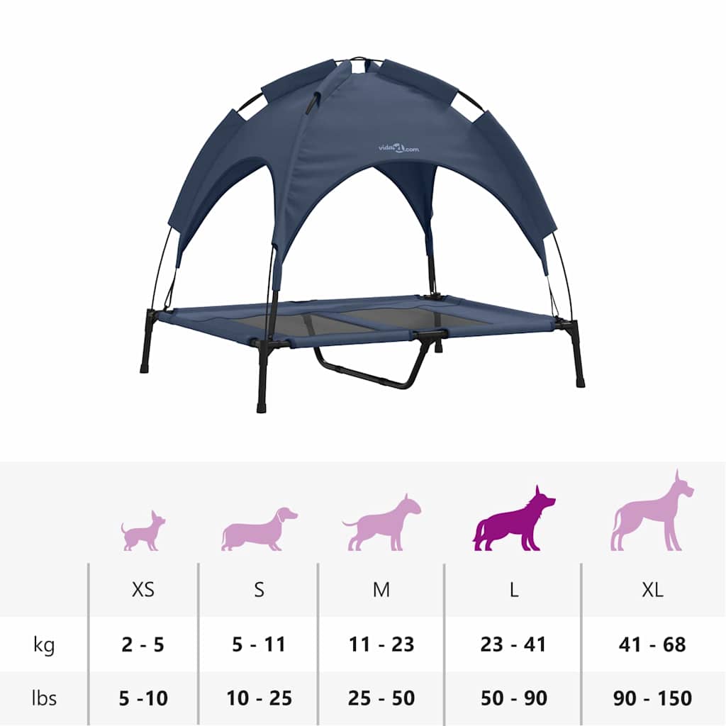 Hundebett Marineblau 92 x 77 x 82,5 cm Stahl