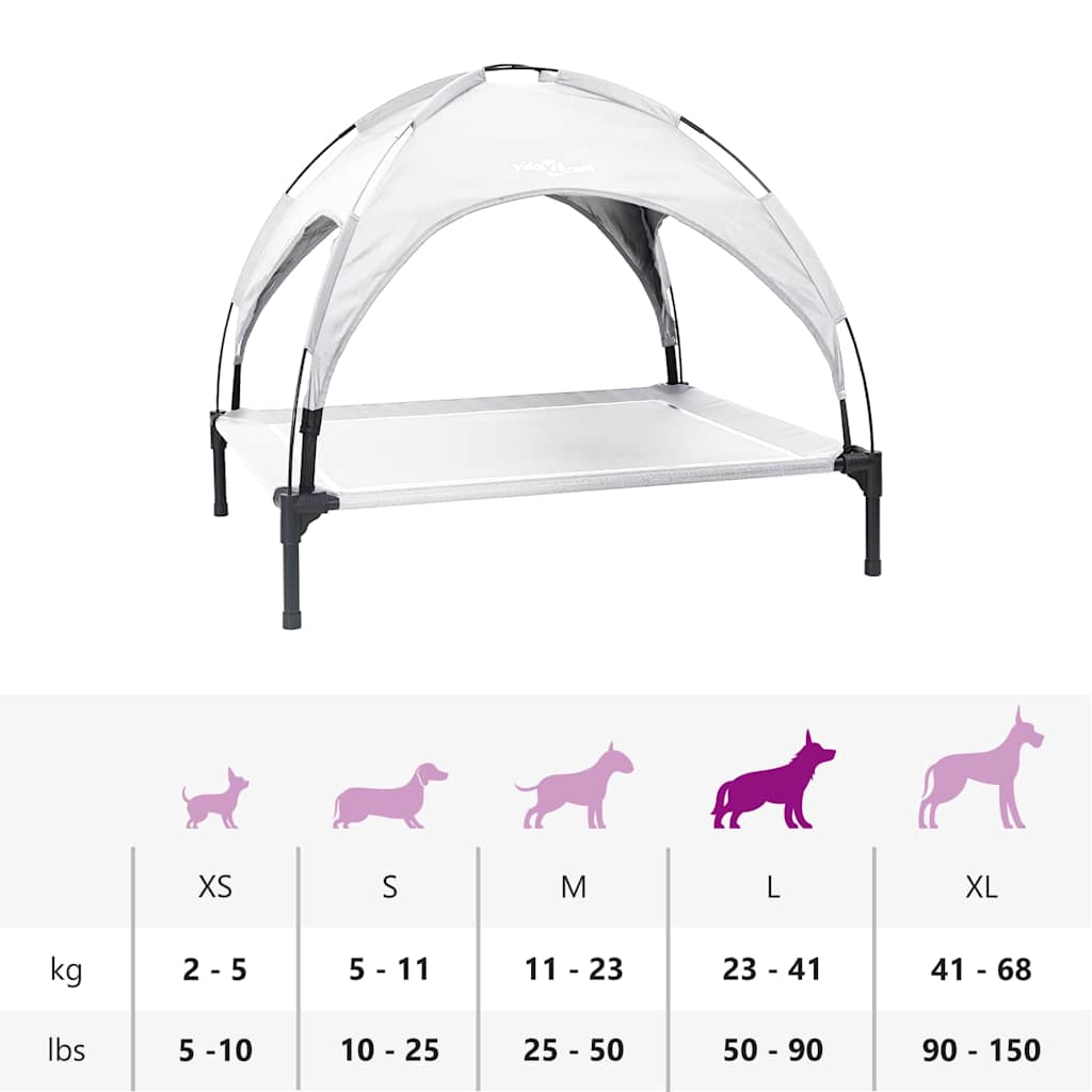 Hundebett Silber Grau 90 x 81 x 80,5 cm Stahl