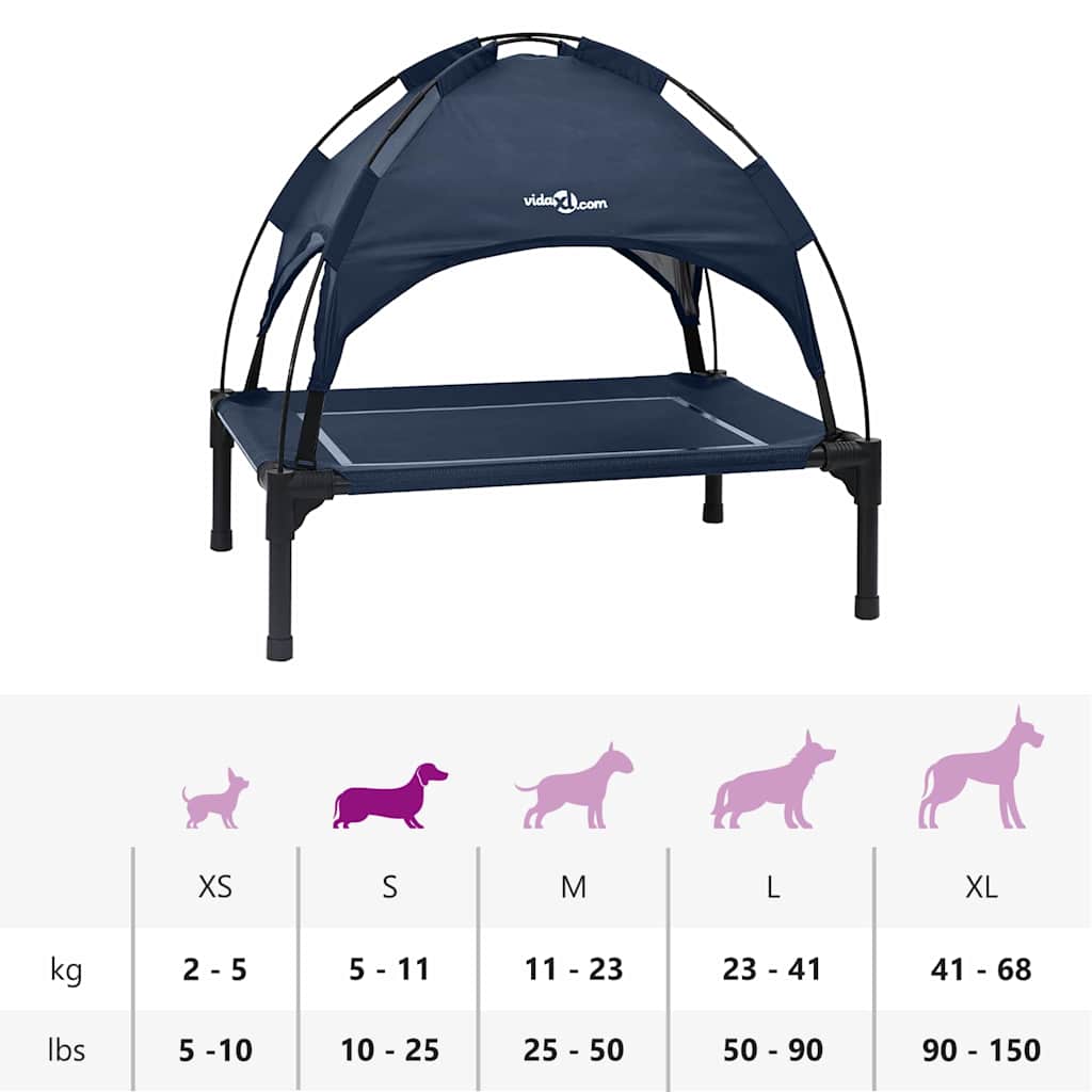 Hundebett Marineblau 63 x 49,5 x 60 cm Stahl