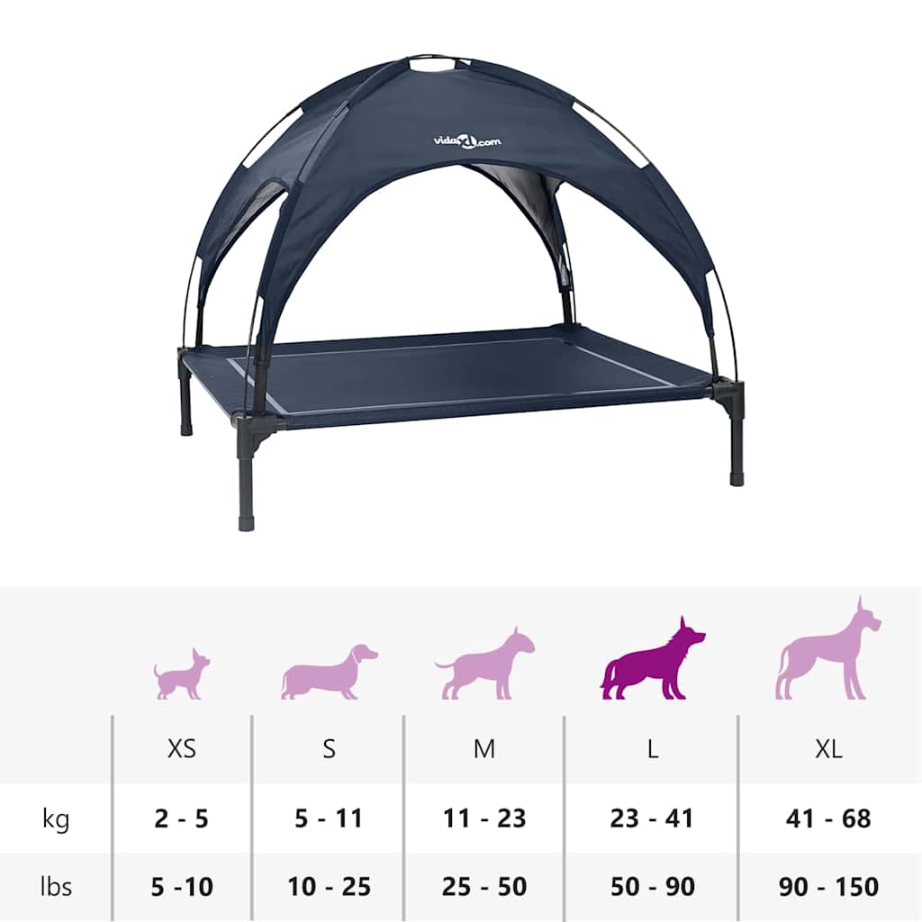 Hundebett Marineblau 90 x 81 x 80,5 cm Stahl