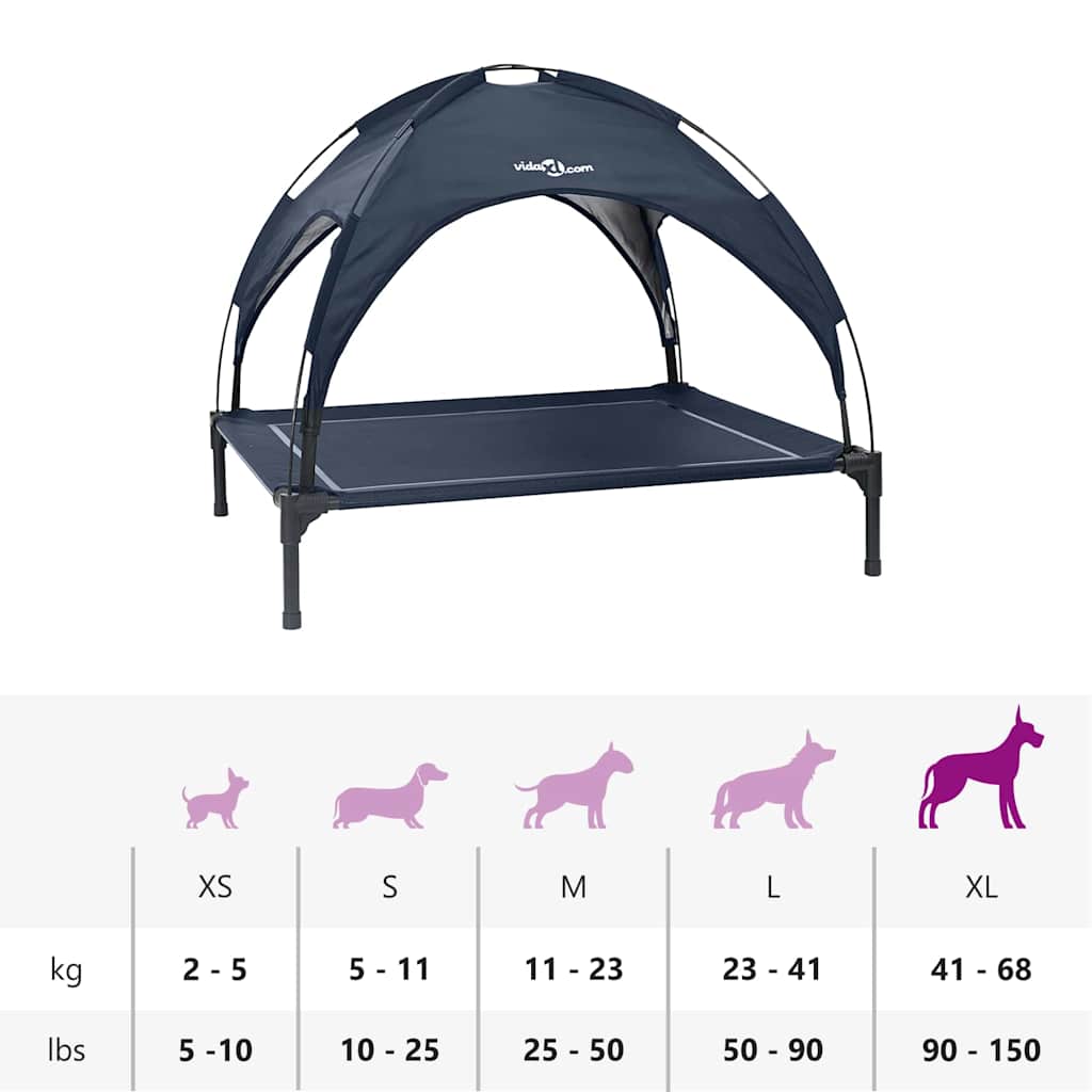 Hundebett Marineblau 104 x 86 x 84,5 cm Stahl