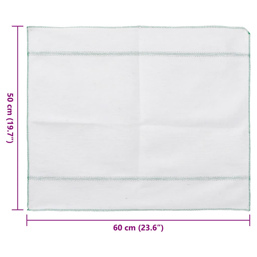 Cleaning cloths 50 pcs. White with Green Stripes 50x60 cm
