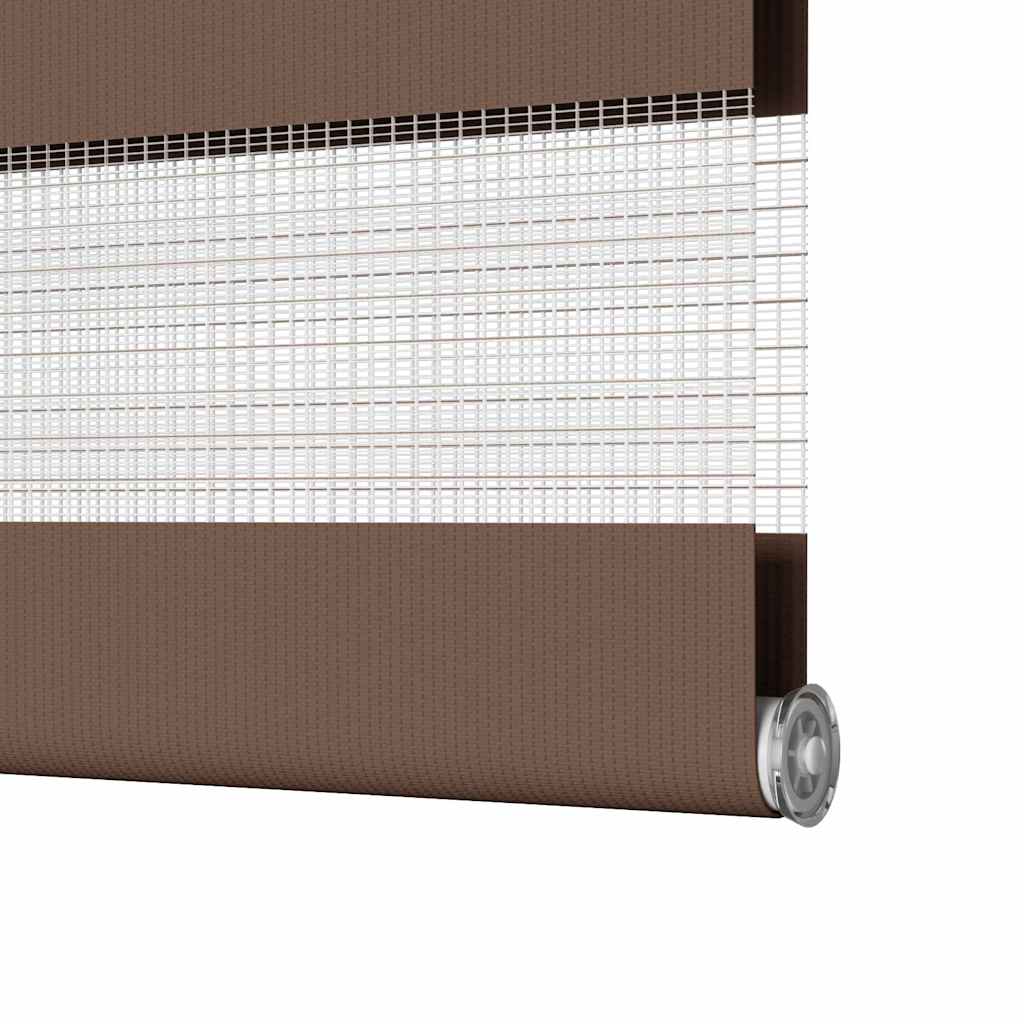 Store enrouleur double marron 60x100 cm largeur tissu 55,9 cm polyester