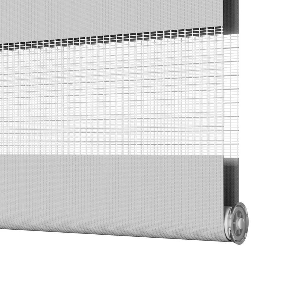 Doppelrollo Hellgrau 40x150 cm Stoffbreite 35,9 cm Polyester