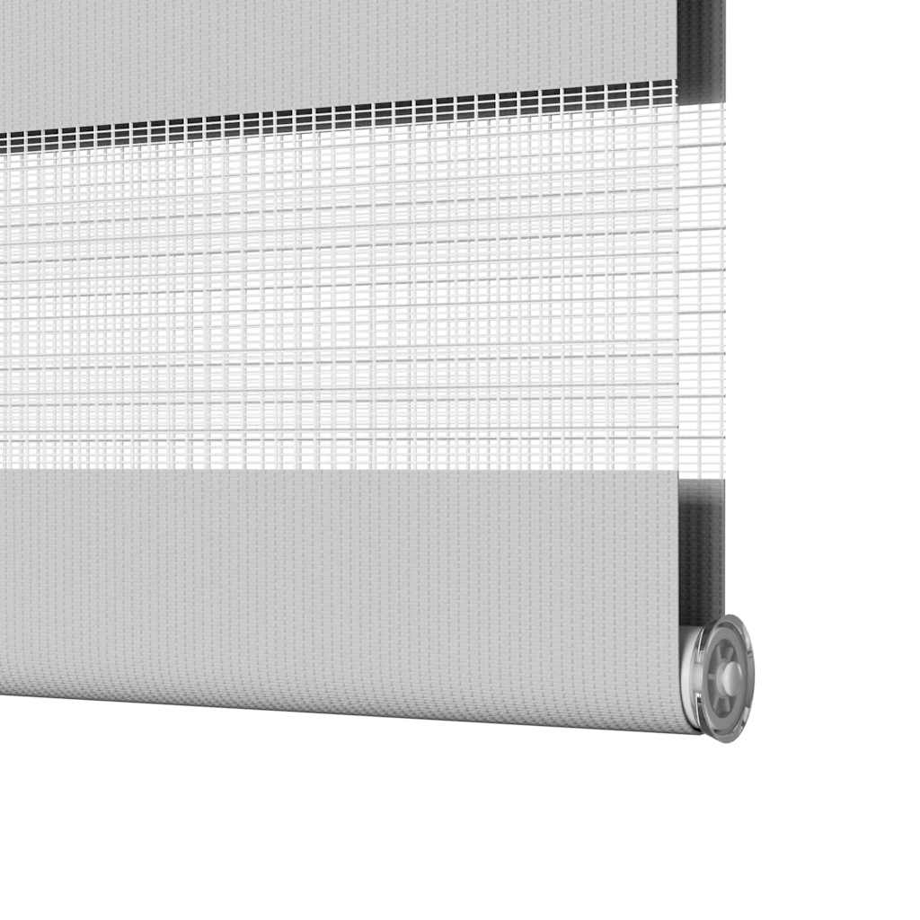 Doppelrollo Hellgrau 90x200 cm Stoffbreite 85,9 cm Polyester