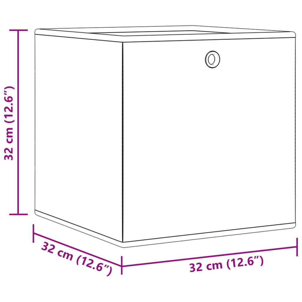 Faltboxen 10 Stk. Grau 32x32x32 cm Vlies