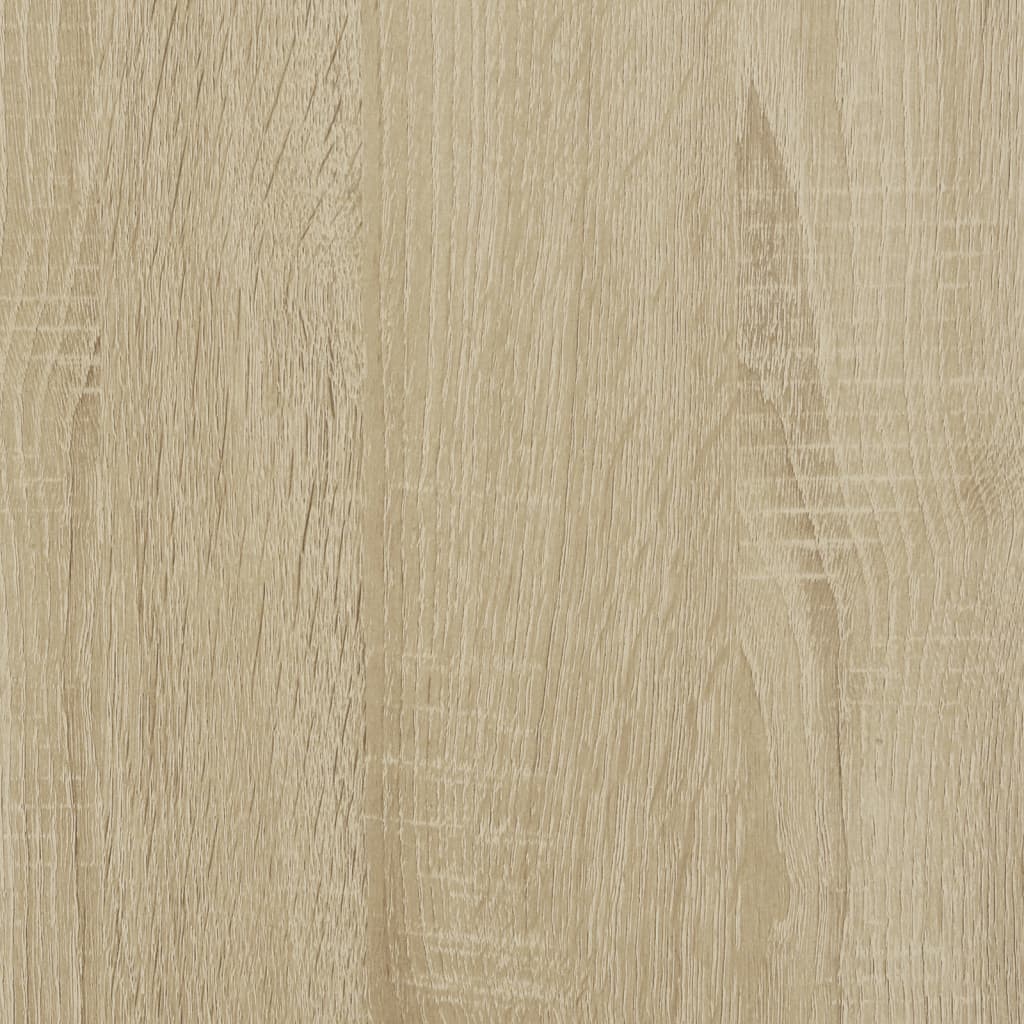 LED Desk Sonoma Oak 200x55x91 cm Engineered Wood