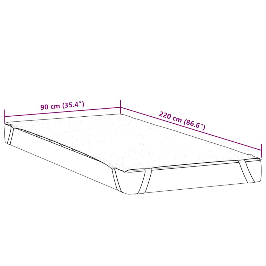 Mattress Protector White 90x220 cm Waterproof