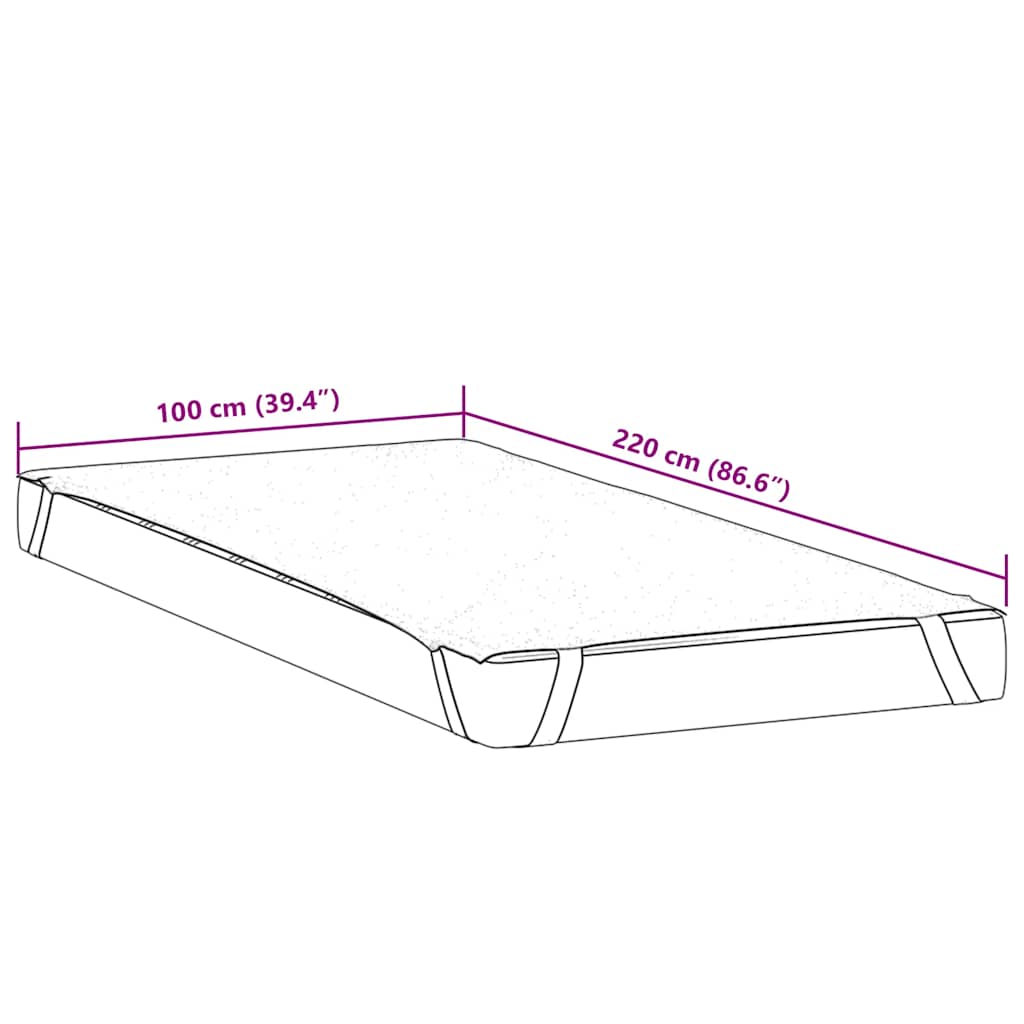 Mattress Protector White 90x190 cm Waterproof