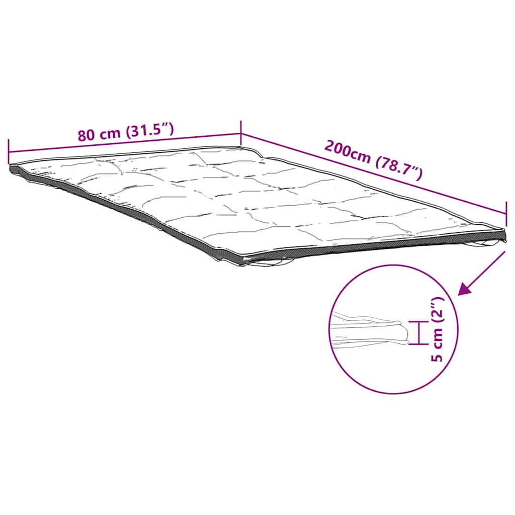 Protège-matelas blanc 80x200 cm