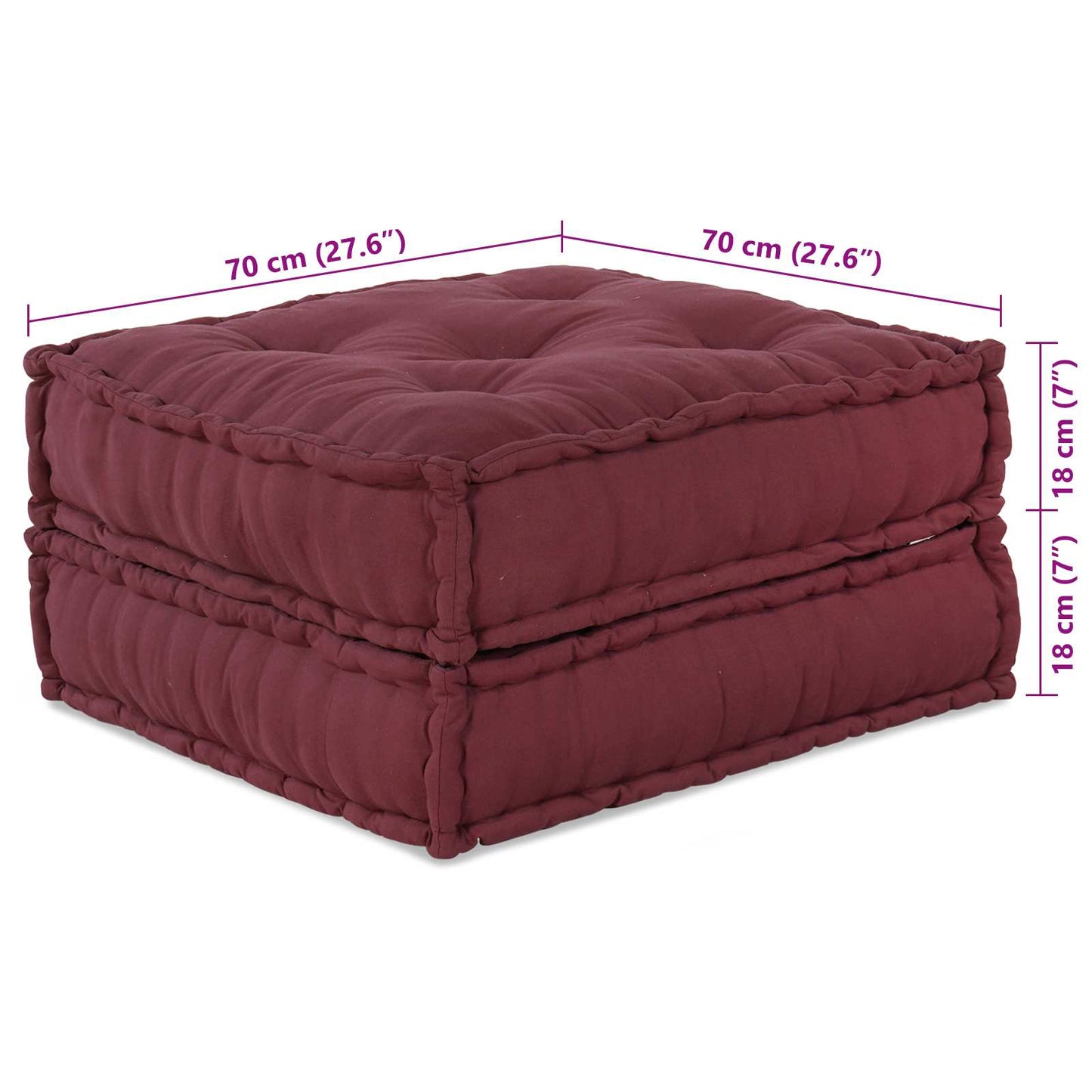 Modulares Sofa 2 pcs Kastanienbraun 140 x 70 x 36 cm Stoff